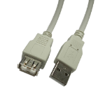Videk USB A Plug to A Socket Passive Extension Cable - Beige 0.5Mtr