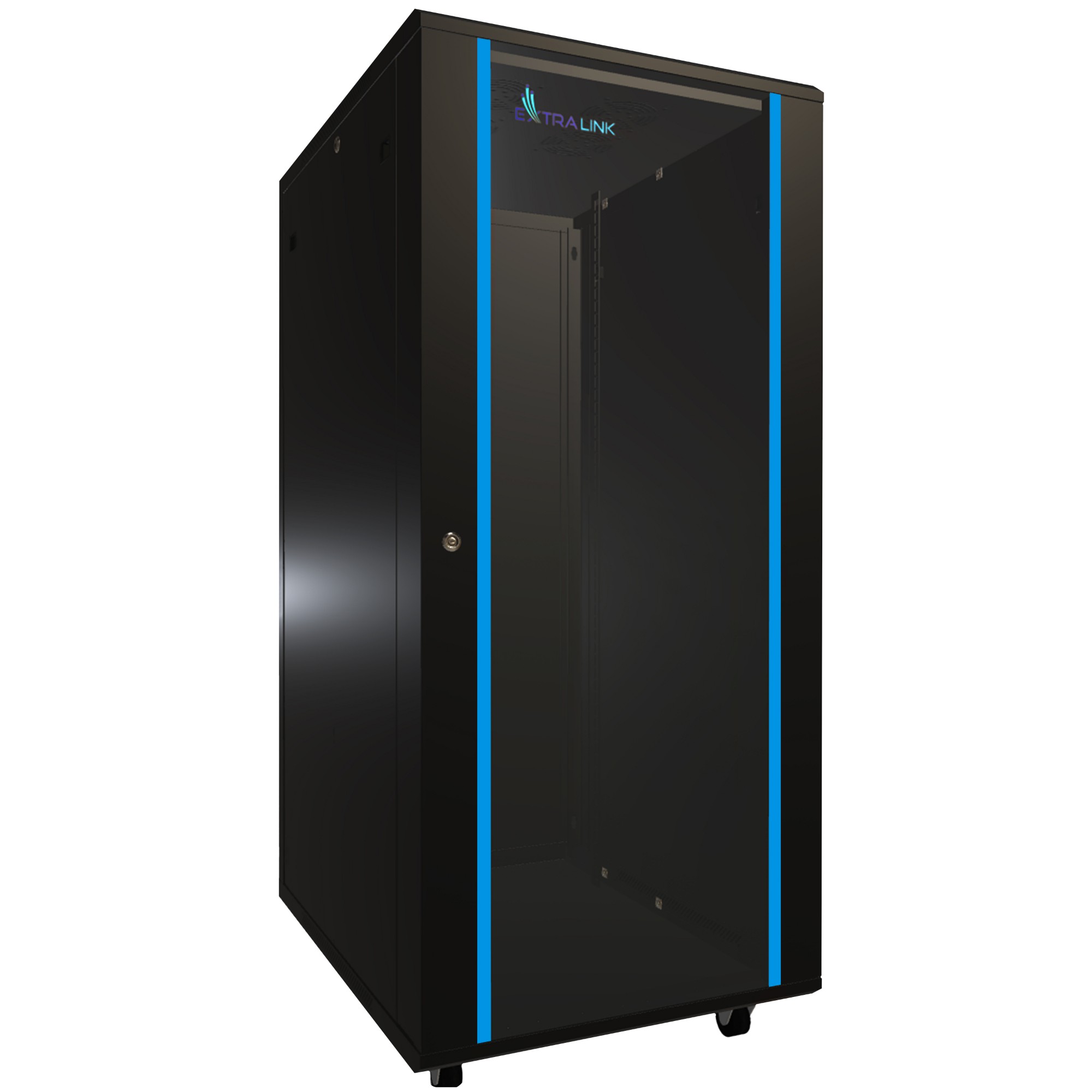 Extralink Rackmount cabinet 27U 600x800 Black standing