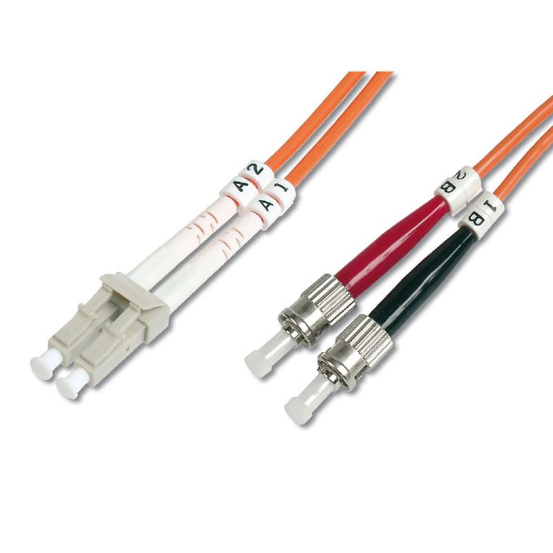 Image of FDL 1M OM2 50/125 LC-ST DLX 2.8mm FIBRE OPTIC CABLE - ORANGE
