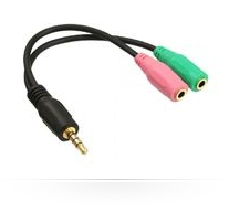 Image of Microconnect AUDALS015 audio cable 0.25 m 3.5mm 2 x 3.5mm Black