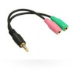 Microconnect AUDALS015 audio cable 0.25 m 3.5mm 2 x 3.5mm Black