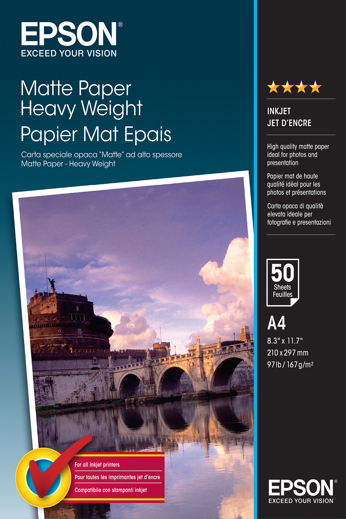 Image of Epson Matte Paper Heavy Weight - A4 - 50 Sheets