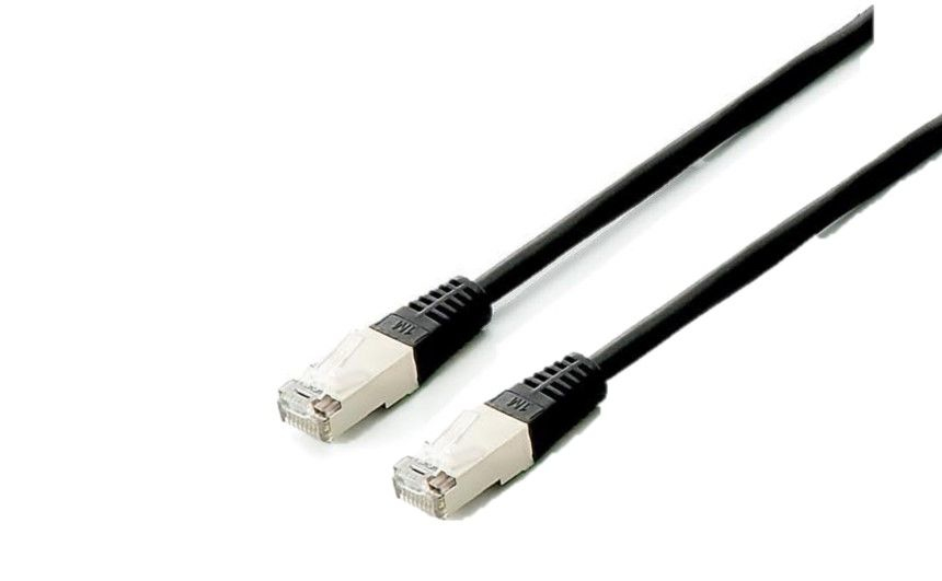 Photos - Cable (video, audio, USB) Equip Cat.6A Platinum S/FTP Patch Cable, 1.0m, Black 605690 