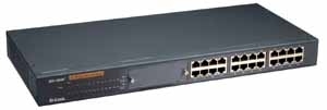 D-Link 24-port 10/100M NWay Rack Mountable, Auto-negotiation of MDI/MDIX Cross Over and IEEE 802.3x Flow Control Unmanaged network switch 1U