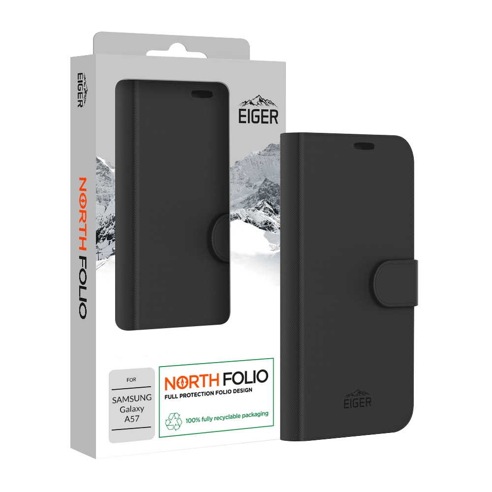 Eiger ETUI FOLIO STAND MAGNETIQUE RENFORCE NOIR POUR SAMSUNG GALAXY A5