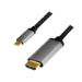 LogiLink CUA0101 cable gender changer USB 3.2 Gen1 Type-C HDMI-A Black, Grey