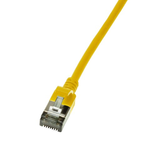 LogiLink Slim U/FTP networking cable Yellow 5 m Cat6a U/FTP (STP)
