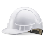 BEESWIFT Wheel Ratchet Vented Safety Helmet White