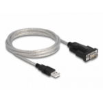 DeLOCK 61314 tussenstuk voor kabels USB A RS-232 Zwart