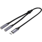 Vention BGPHY audio cable 0.3 m 3.5mm TRS USB Type-C Black