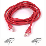 Belkin Cable patch CAT5 RJ45 snagless 0.5m red networking cable