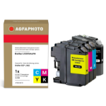 AgfaPhoto Compatible Ink Cartridge Multipack, Black/Cyan/Magenta/Yellow, Replacement for Brother LC223VALPB, 4 x 550 Pages
