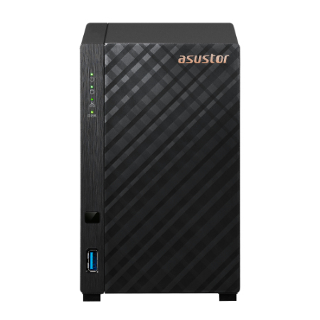 Asustor Black As1202t Nas/Storage Server Tower Realtek 1 Gb Ddr4 0 Tb Adm Bl