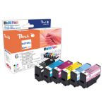 Peach PI200-766 inktcartridge 6 stuk(s) Compatibel Zwart, Cyaan, Lichtyaan, Lichtmagenta, Magenta, Geel