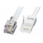 Lindy 10m RJ-11/BT White