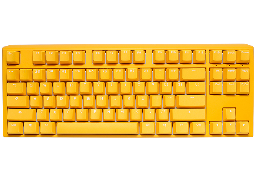 Ducky One3 Yellow TKL keyboard USB UK English