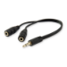 Equip 147941 audio-verdeler Zwart