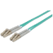 Intellinet Fiber Optic Patch Cable, OM3, LC/LC, 2m, Aqua, Duplex, Multimode, 50/125 µm, LSZH, Fibre, Lifetime Warranty, Polybag