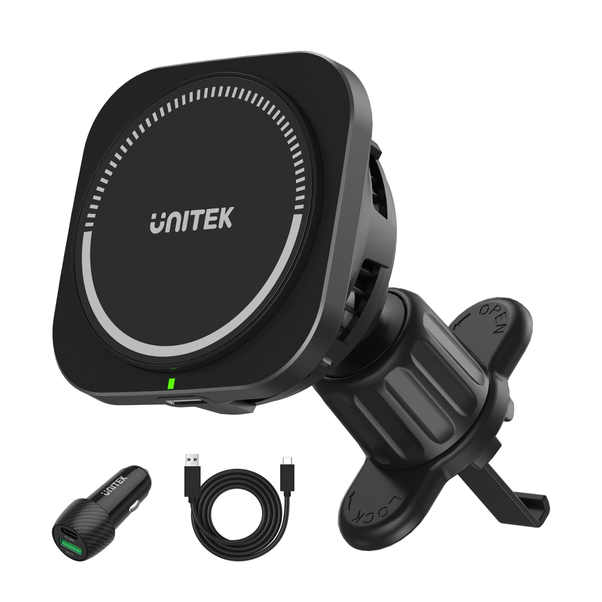 UNITEK P1403A mobile device charger Smartphone, Tablet Black Cigar lighter Fast charging Auto