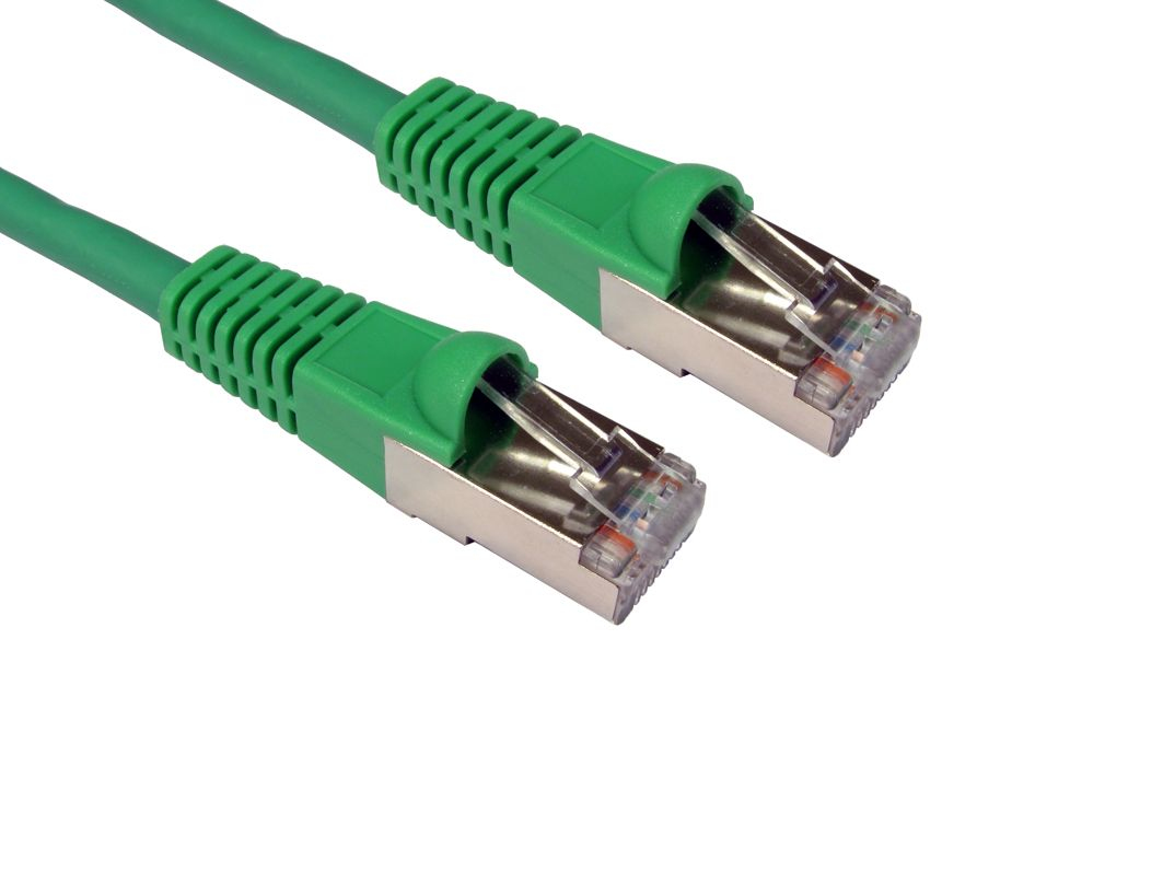 Image of Cables Direct 5m CAT6a, M - M networking cable Green S/FTP (S-STP)