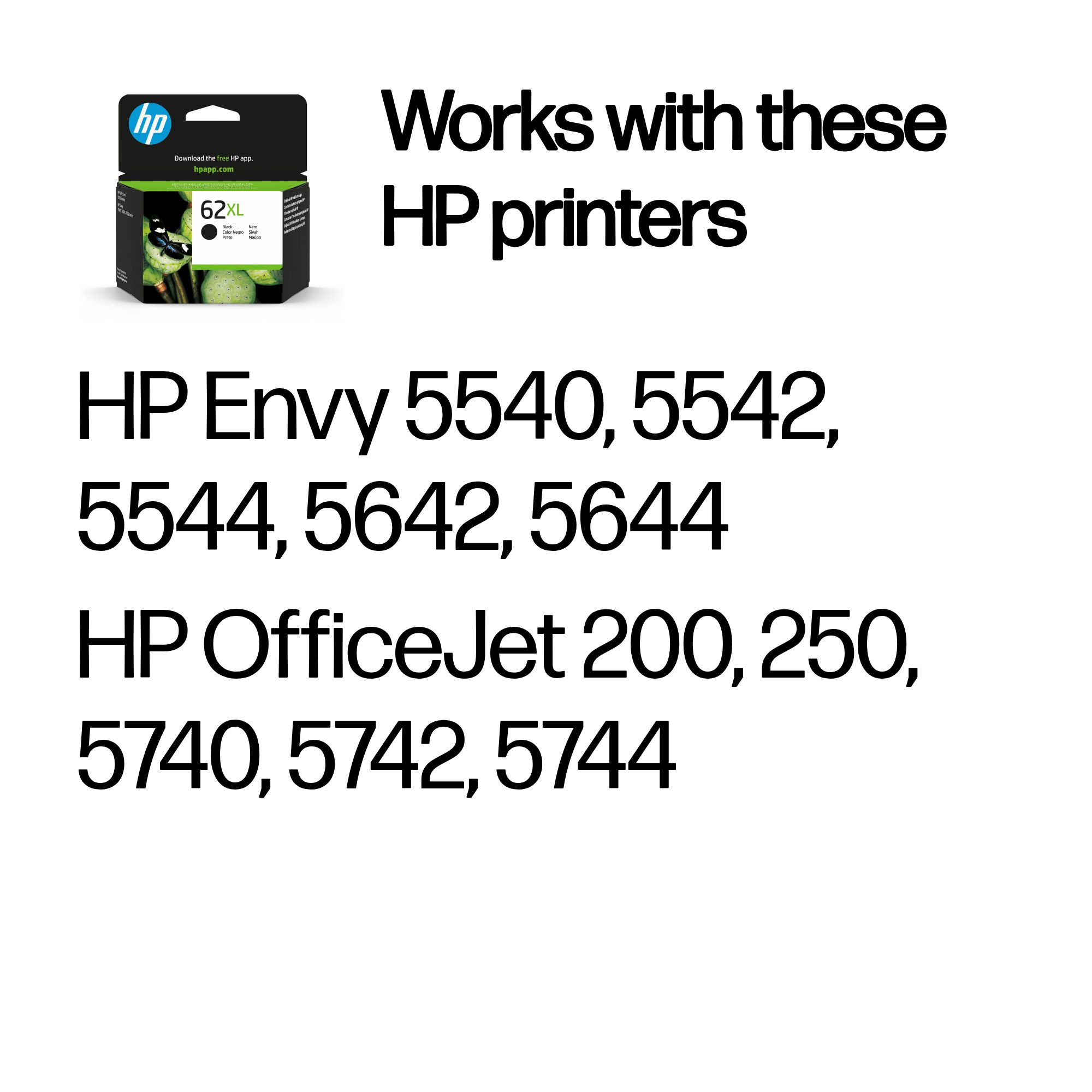 HP 62XL Original Ink Cartridge High Yield Black C2P05AE