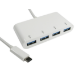 Cables Direct USB3C-HUB4BP interface hub USB 3.2 Gen 2 (3.1 Gen 2) Type-C 5000 Mbit/s White