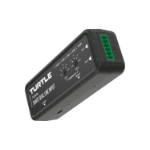 Turtle AV Dante Dual Channel Analog Line Input Adapter with Gain Controls. Made from 90% recycled plastic, including 5% Ocean Bound Plastic.