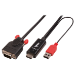 Lindy 1m HDMI to VGA Converter Adapter Cable, Black