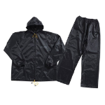 JCB Black Two-Piece Rainsuit L