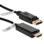 QVS 10ft, DisplayPort/HDMI 118.1" (3 m) Black