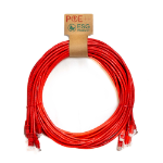 Cablenet 3m Cat6 RJ45 Red U/UTP PVC 24AWG Flush Moulded Booted Patch Lead (PK10)