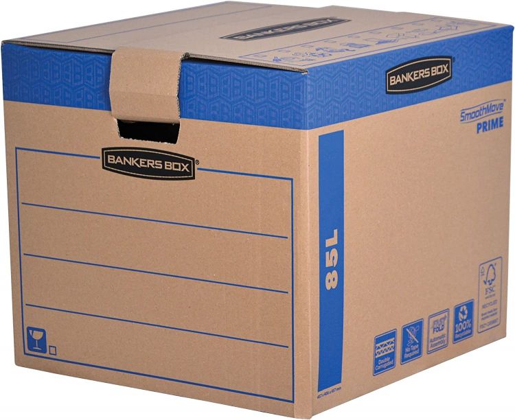 6205301 BANKERS BOX SmoothMove Large FastFold Moving Box Pack of 5