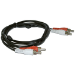 Microconnect 2xRCA/2xRCA 10m audio cable Black