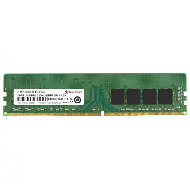 Image of Transcend JM3200HLB-16G memory module 16 GB 2 x 8 GB DDR4 3200 MHz