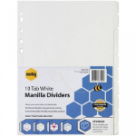 MARBIG 37400 DIVIDERS A4 WHITE MANILLA 10 TAB