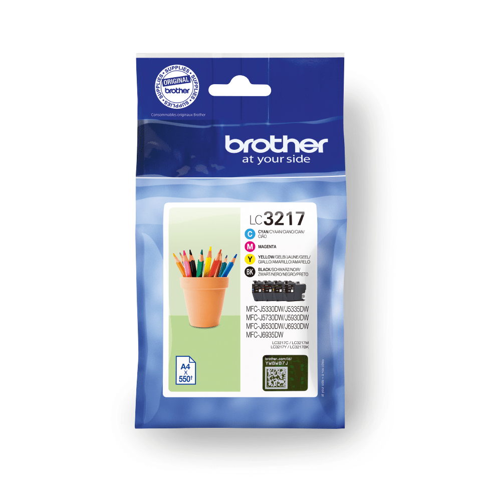 Image of Brother LC3217VAL ink cartridge 4 pc(s) Original Black, Cyan,...