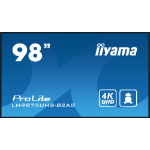 iiyama LH9875UHS-B2AG Signage Display Digital signage flat panel 2.48 m (97.5") LED Wi-Fi 500 cd/m² 4K Ultra HD Black Built-in processor Android 11 24/7