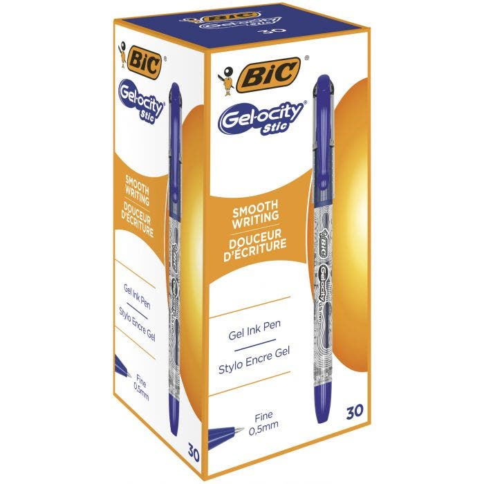 Image of BIC CEL1010265 gel pen Retractable gel pen Fine Blue 30 pc(s)