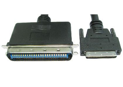 Cables Direct 1m, CN50 M/U2CN68 M SCSI cable Black External Centronics C50 68-p
