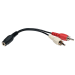 Tripp Lite P316-06N audio cable 5.91" (0.15 m) 2 x RCA 3.5mm Black