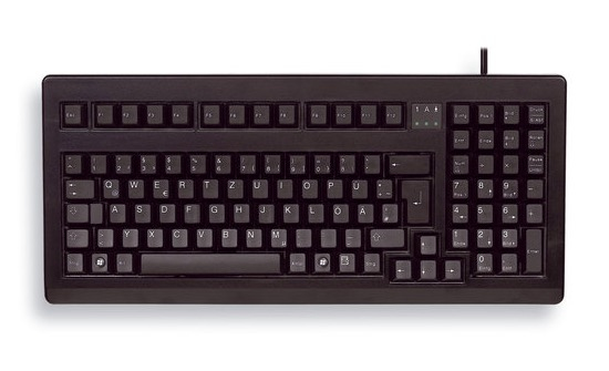 Image of CHERRY G80-1800 Compact Corded Keyboard, Black, PS2/USB, (QWERTY - UK)