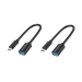 Conceptronic ABBY11B USB-C to USB-A OTG Adapter 2-Pack, 20cm