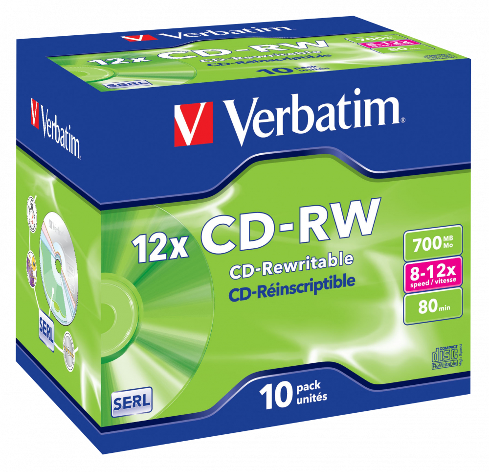 Image of Verbatim CD-RW 12x 700 MB 10 pc(s)