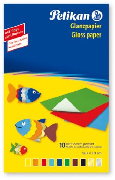 EU Product - Pelikan Glanzpapier,gummiert   232 M/10 Mappe thumbnail