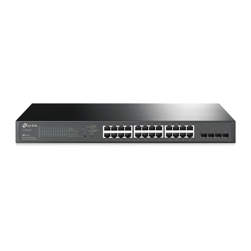 Image of TP-Link JetStream 28-Port Gigabit Smart PoE Switch with 24-Port PoE+