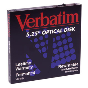 Verbatim 650MB ReWritable MO Disk Magneto optical disk