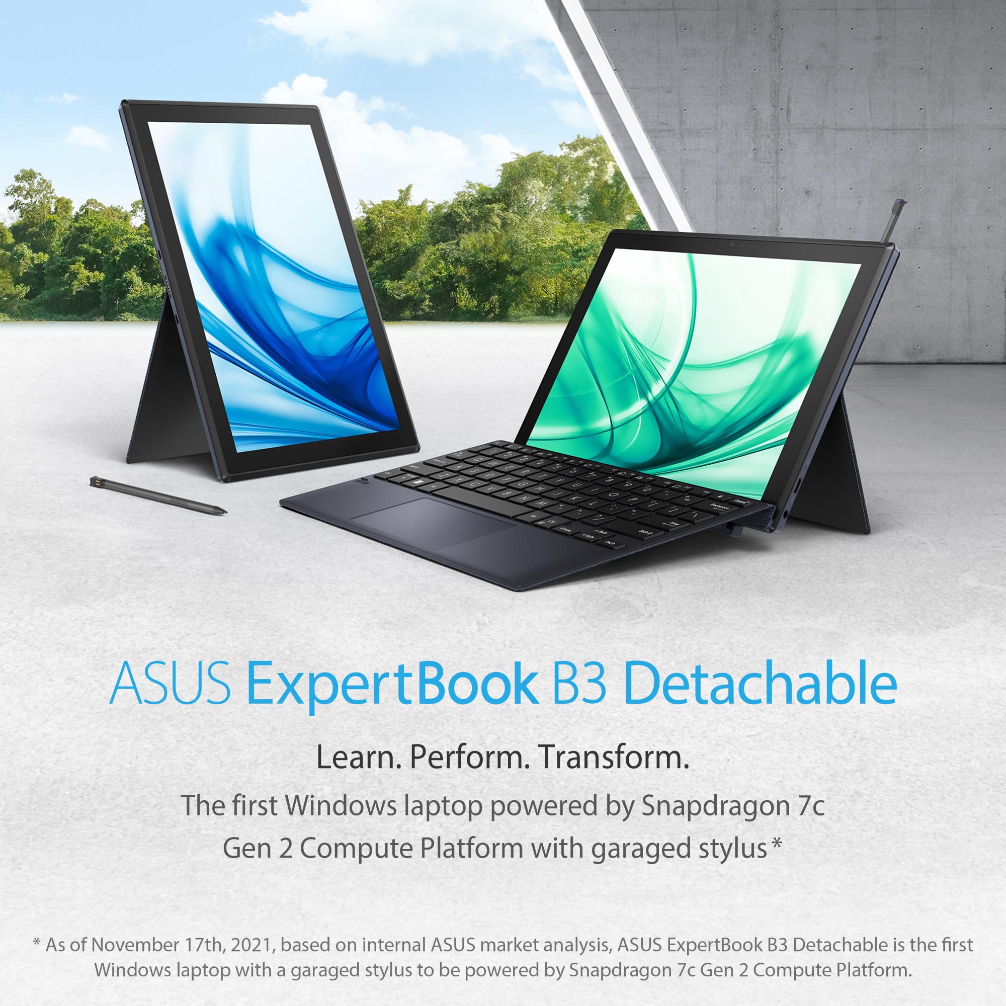 ASUS ExpertBook B3 Detachable B3000DQ1A-HT0085X Hybrid (2-in-1) 26.7 cm (10.5") Touchscreen WUXGA Qualcomm Snapdragon 7c Gen 2 8 GB LPDDR4x-SDRAM 128 GB eMMC Wi-Fi 5 (802.11ac) Windows 11 Pro Black