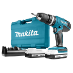 Makita HP457DWE10 drill 1.7 kg Black, Blue