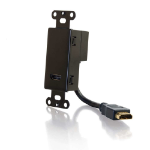 C2G HDMI Pass Through Wall Plate - Black
