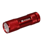 Kodak 9-LED Flashlight in metal housing red